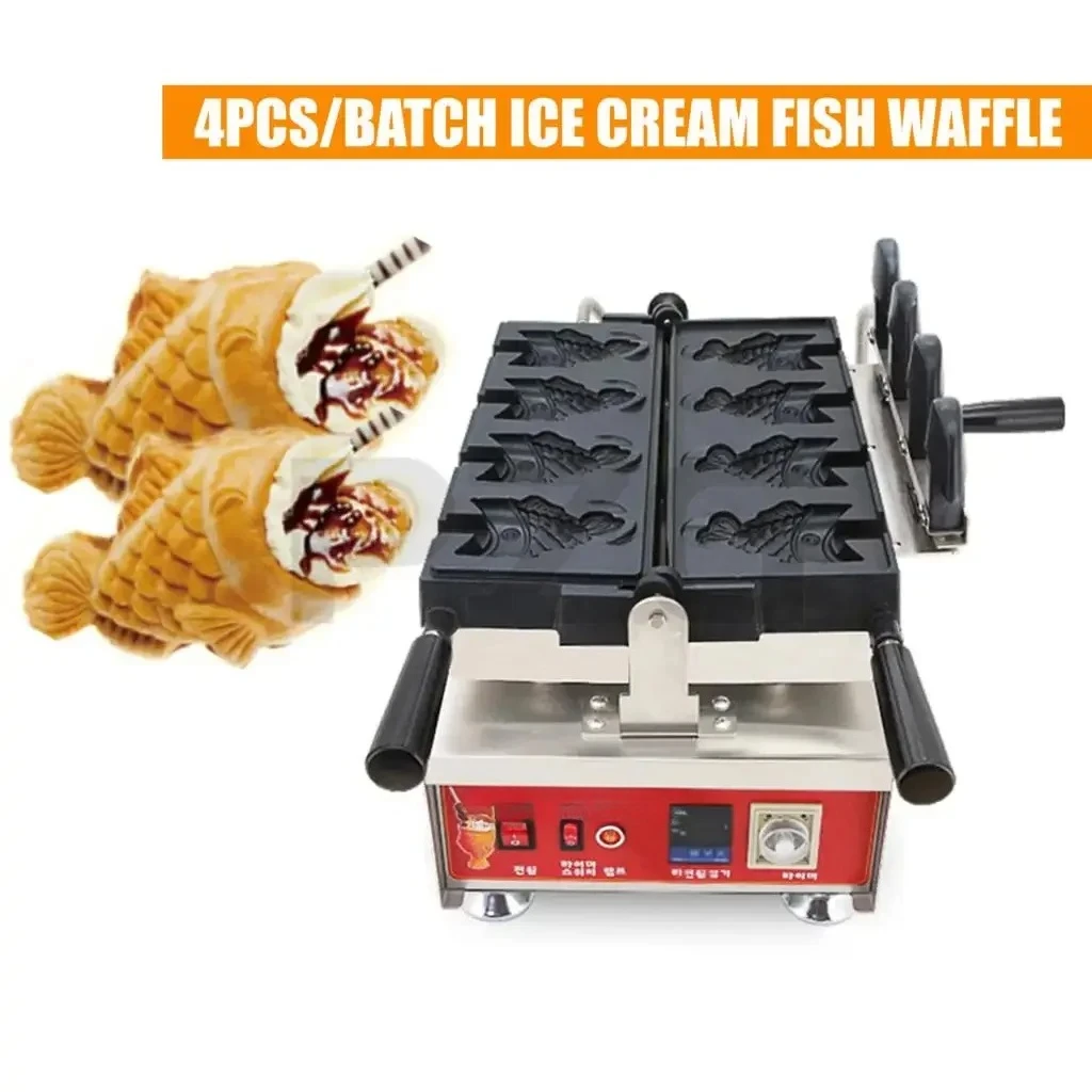 Digital Fish Shape Waffle Maker Ice Cream Taiyaki Machine Electric Waffle Cone Maker 4 Pcs Non Stick Dessert Cooking Pan
Digital Fish Shape Waffle Maker Ice Cream Taiyaki Machine Electric Waffle Cone Maker 4 Pcs Non Stick Dessert Cooking Pan