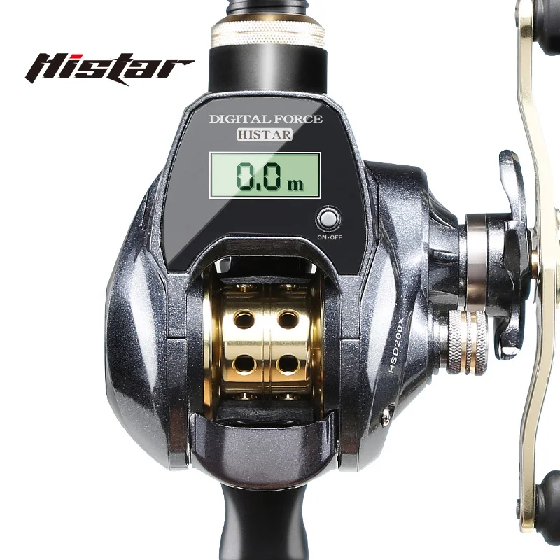 HISTAR Long Casting 7.0:1 High Ratio 10kg Drag Power 8+1 BB Metal Spool Waterproof Baitcasting Digital Fishing Reel
HISTAR Long Casting 7.0:1 High Ratio 10kg Drag Power 8+1 BB Metal Spool Waterproof Baitcasting Digital Fishing Reel