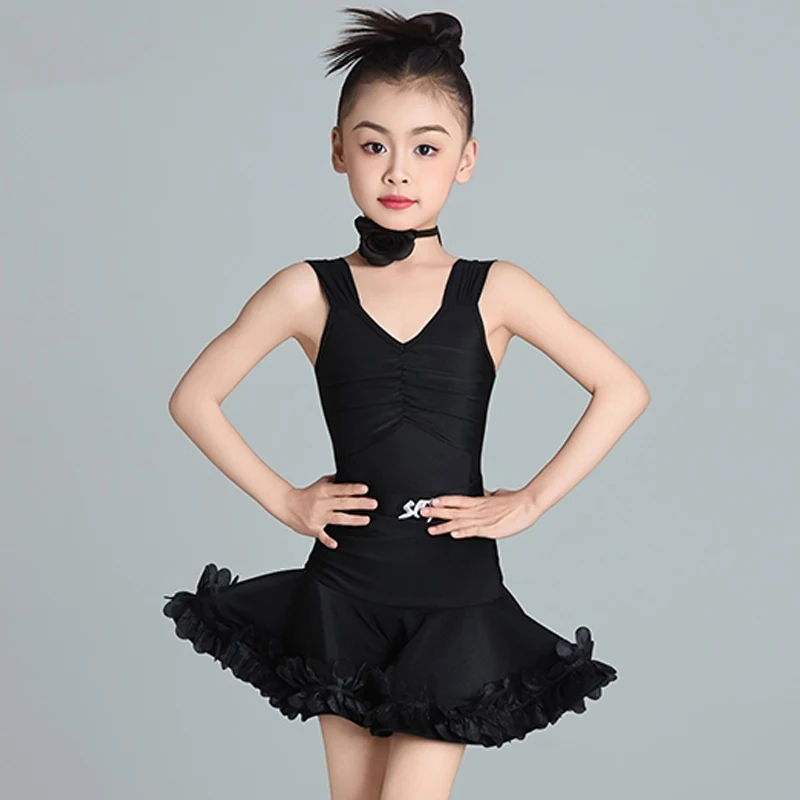 Black Latin Dance Dress Girls Sleeveless Practice Clothes Summer Latin Dance Performance Cloothing Competition Costume DNV23001
Black Latin Dance Dress Girls Sleeveless Practice Clothes Summer Latin Dance Performance Cloothing Competition Costume DNV23001