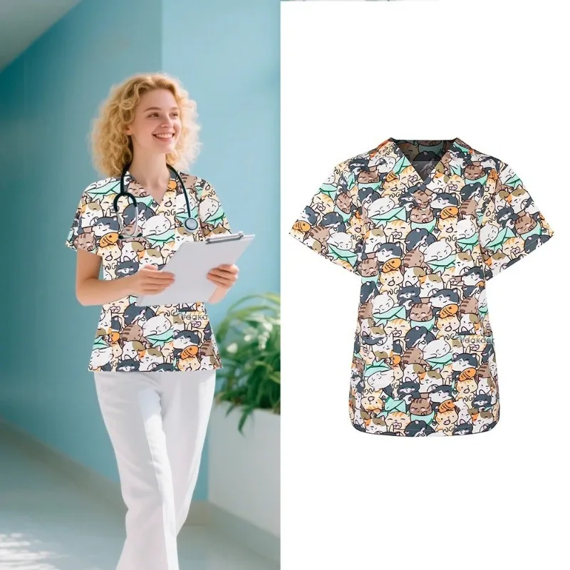 Clearance Sale Clearance Cat Printed Uniform Pet Hospital Clinic scrub shirt Medical Work scrub tops
Clearance Sale Clearance Cat Printed Uniform Pet Hospital Clinic scrub shirt Medical Work scrub tops