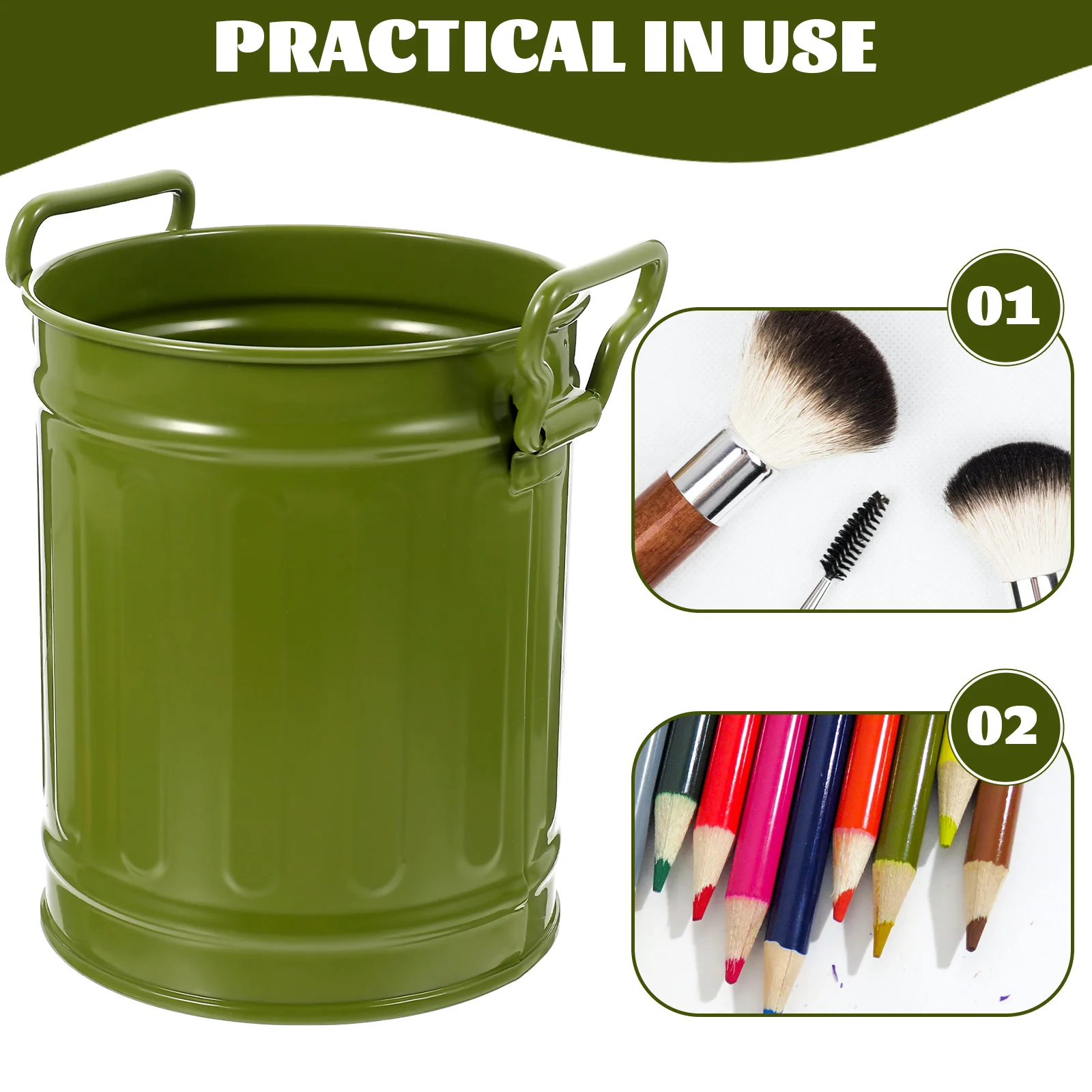 Iron Trash Can Desk Storage Bucket Pen Holder Pencil Container Office Waste Bin Multi Purpose Stationery HOLDER Premium
Iron Trash Can Desk Storage Bucket Pen Holder Pencil Container Office Waste Bin Multi Purpose Stationery HOLDER Premium