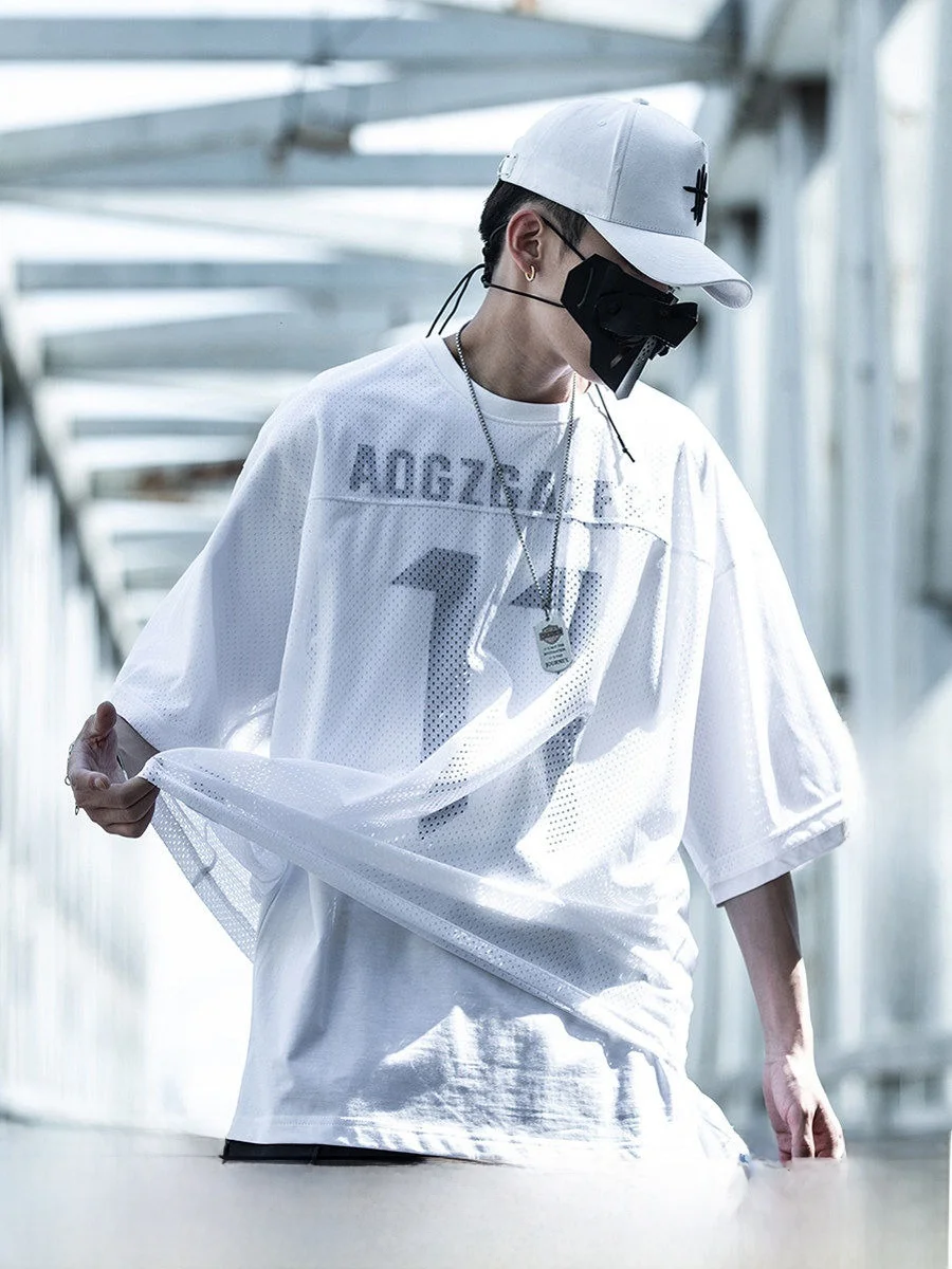 AOGZ Summer Mesh Short Sleeve T-Shirt Loose Fit Casual Style for Men Breathable Printed Couple Half Sleeve Body Tee
AOGZ Summer Mesh Short Sleeve T-Shirt Loose Fit Casual Style for Men Breathable Printed Couple Half Sleeve Body Tee
