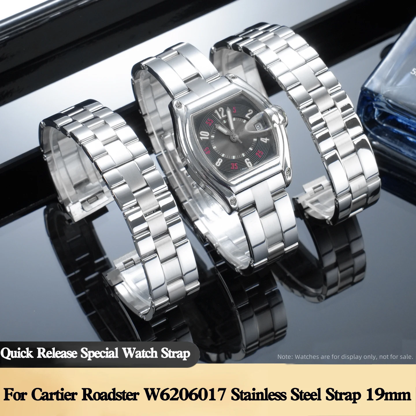 For Cartier Roadster Series High-Quality Solid Stainless Steel Bracelet W6206017 Quick Release Special Metal Strap 19mm For Men
For Cartier Roadster Series High-Quality Solid Stainless Steel Bracelet W6206017 Quick Release Special Metal Strap 19mm For Men