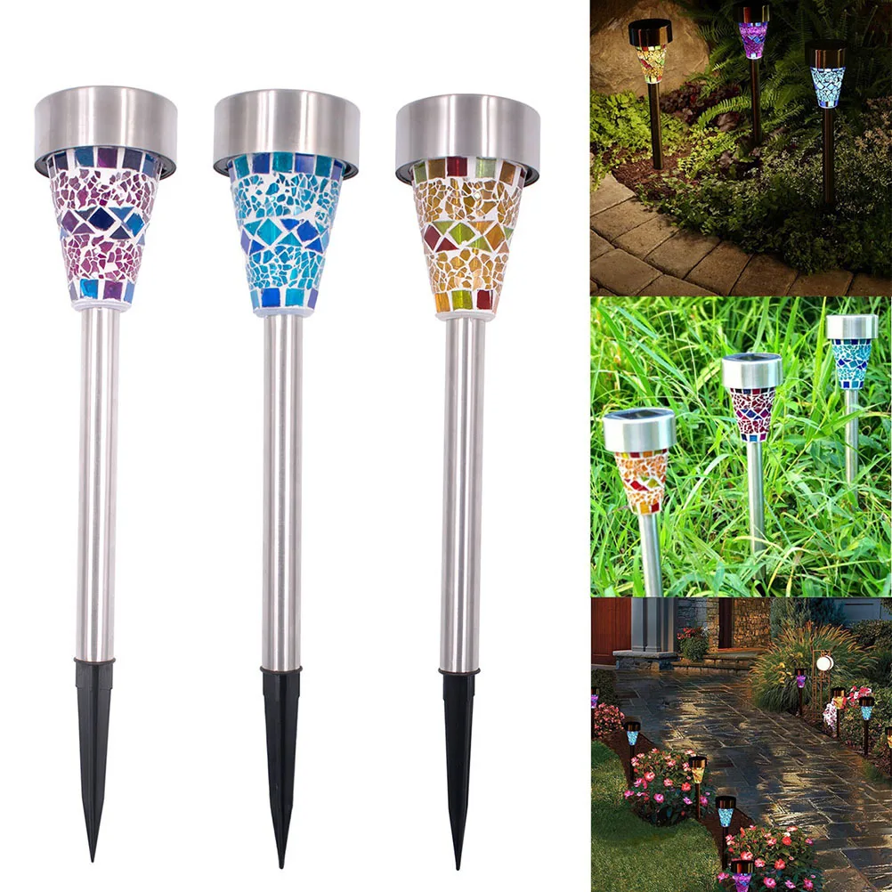 3 pcs Solar Powered Mosaic Lamp Led Stainless Steel Waterproof Outdoor Pathway Lawn Garden Light Dusk To Dawn Auto On For Yard
3 pcs Solar Powered Mosaic Lamp Led Stainless Steel Waterproof Outdoor Pathway Lawn Garden Light Dusk To Dawn Auto On For Yard
