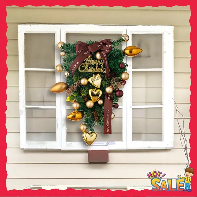 BOFO 1 PCS Creative Inverted Tree Door Hanging Christmas Love Golden Balls Inverted Tree Wreath Random Color 38X49cm Patio Decor
BOFO 1 PCS Creative Inverted Tree Door Hanging Christmas Love Golden Balls Inverted Tree Wreath Random Color 38X49cm Patio Decor