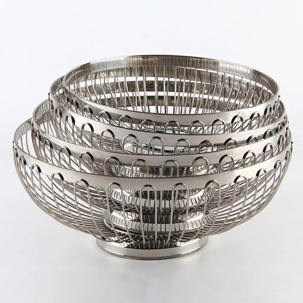 Stainless Steel Fruit Bowl Large Vegetable Basket Kitchen Counter Fruits Storing Fresh Container Wide Design Anti Slip Bottom
Stainless Steel Fruit Bowl Large Vegetable Basket Kitchen Counter Fruits Storing Fresh Container Wide Design Anti Slip Bottom