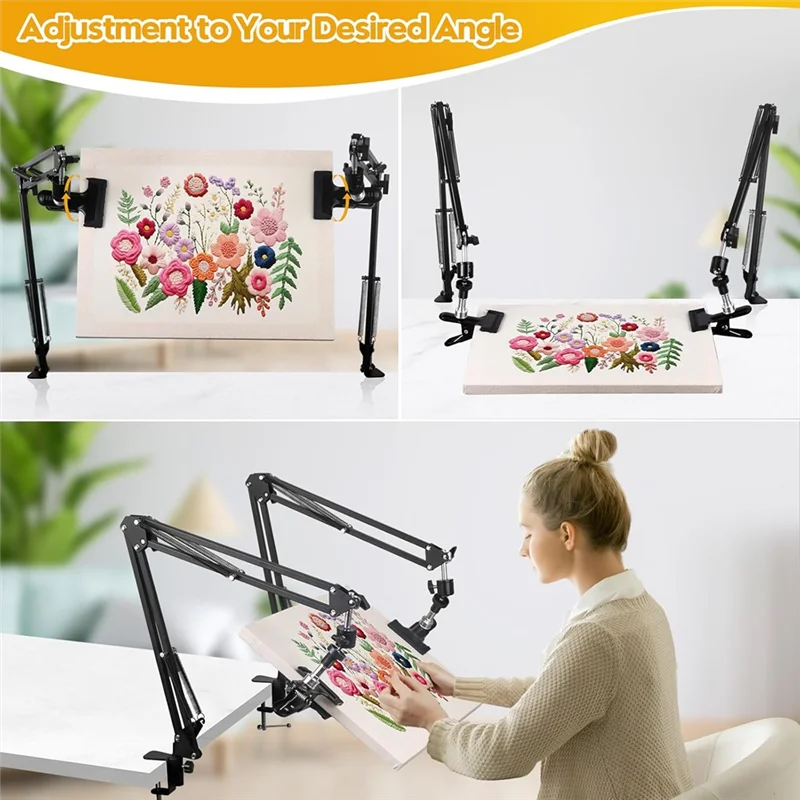 2 шт. регулируемые на 360 градусов ° Подставки для пялец для вышивания - рукоделие с держателем для телефона для вышивателей и игл 
2 шт. регулируемые на 360 градусов ° Подставки для пялец для вышивания - рукоделие с держателем для телефона для вышивателей и игл