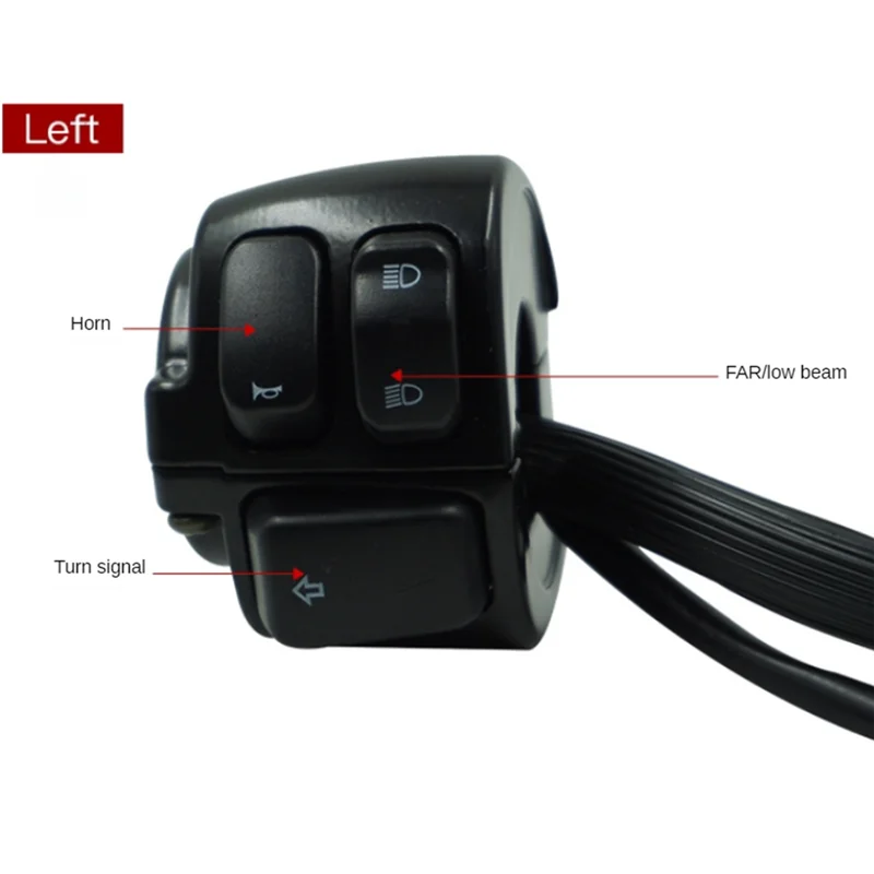 For XL883 Sportster Dyna V-ROD Softail Motorcycle Handlebar Turn Signal Control Switch, 1 Inch 25Mm Accessories ,Black
For XL883 Sportster Dyna V-ROD Softail Motorcycle Handlebar Turn Signal Control Switch, 1 Inch 25Mm Accessories ,Black