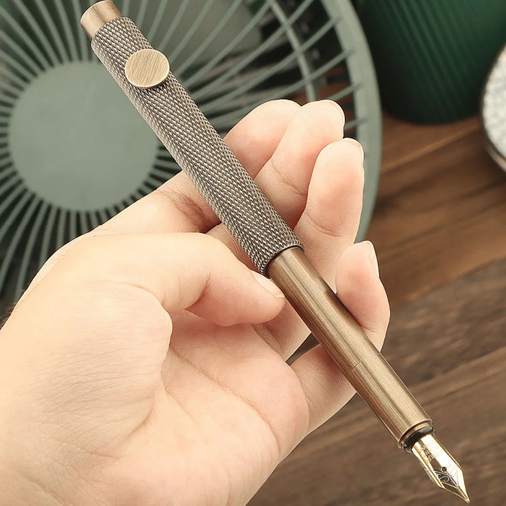 Brass Fountain Pen Ink Refillable Writing Instrument Retro Brown Copper Design for Training and Artistic Use
Brass Fountain Pen Ink Refillable Writing Instrument Retro Brown Copper Design for Training and Artistic Use