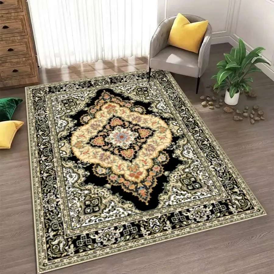 Black Persian Vintage Floral Area Rug Intricate Pattern Carpet Luxury Living Room Bedroom Decorative Floor Mat
Black Persian Vintage Floral Area Rug Intricate Pattern Carpet Luxury Living Room Bedroom Decorative Floor Mat