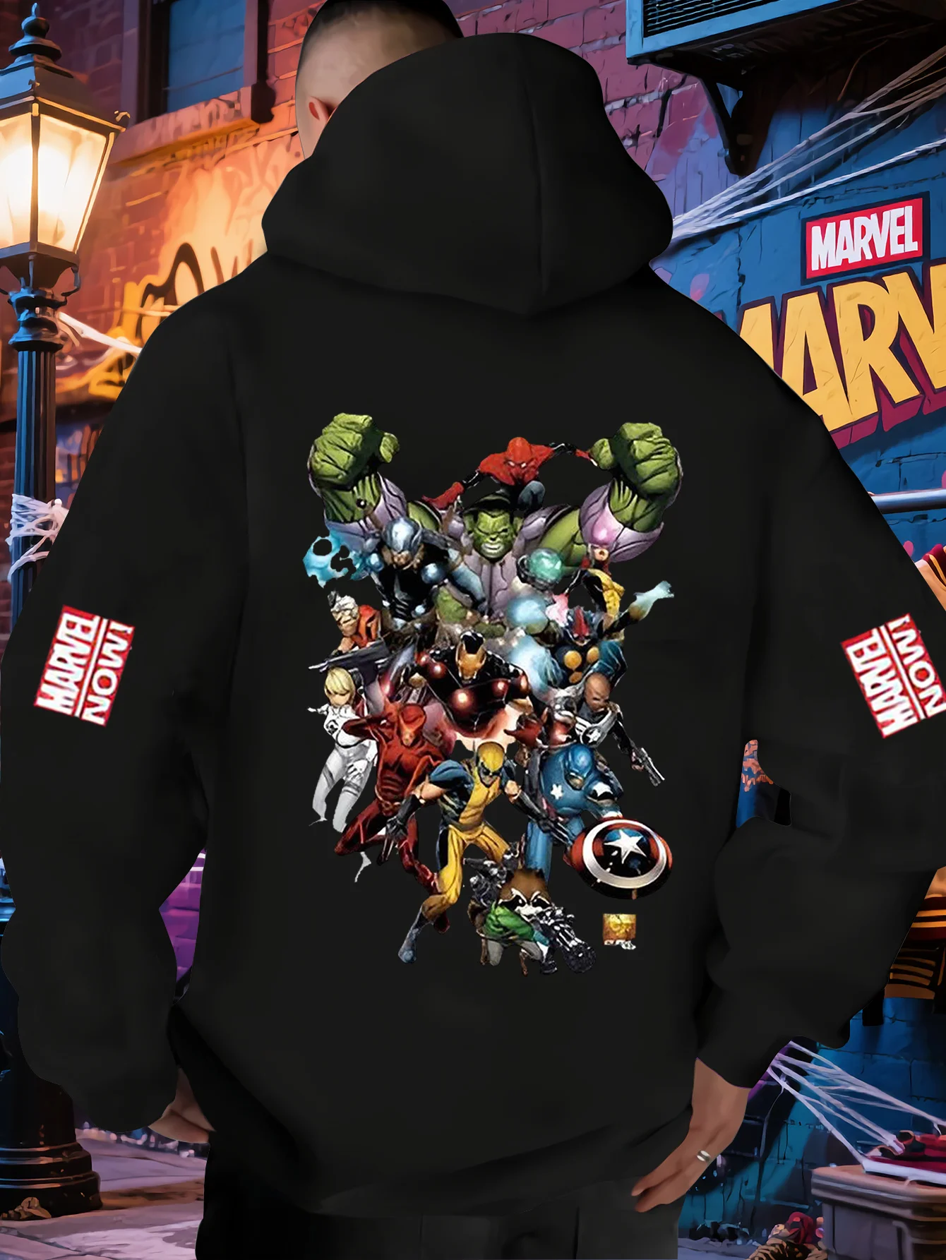 Оригинальный мужской свитер с капюшоном Marvel 2026 New US Team Thor's Hulk Captain Iron Man Team Print, свободный термотоп больших размеров
Оригинальный мужской свитер с капюшоном Marvel 2026 New US Team Thor's Hulk Captain Iron Man Team Print, свободный термотоп больших размеров