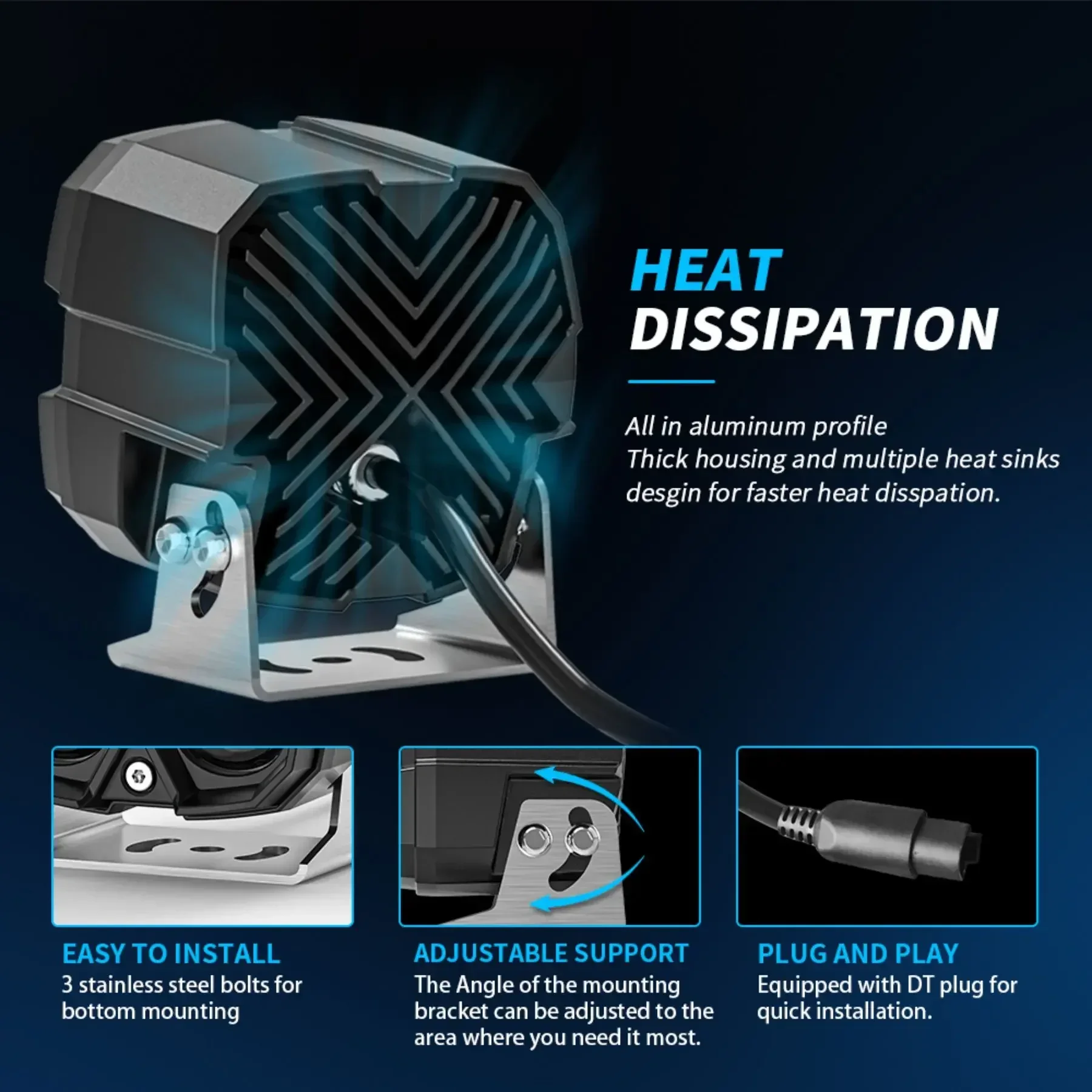 In stock New DXZ High Brightness 4Inch Off-road Spotlight with Amber Backlight Led Pods Driving Fog Light for Trucks SUV Forkli
In stock New DXZ High Brightness 4Inch Off-road Spotlight with Amber Backlight Led Pods Driving Fog Light for Trucks SUV Forkli