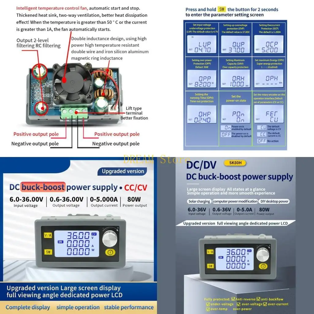 DC-DC BUST BUST PIREST SORATE 80W Модуль солнечного заряда с ЖК-дисплеем SK80H Лучшая продажа
DC-DC BUST BUST PIREST SORATE 80W Модуль солнечного заряда с ЖК-дисплеем SK80H Лучшая продажа