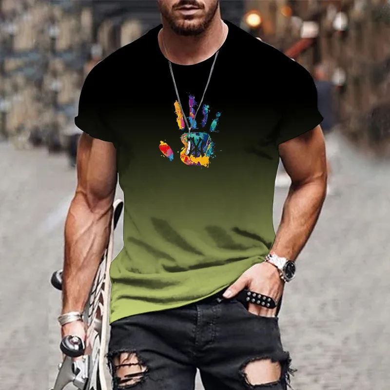 Nueva camiseta 3D de manga corta con cuello redondo y gradiente esencial para hombre,adecuada para camisetas informales de moda
Nueva camiseta 3D de manga corta con cuello redondo y gradiente esencial para hombre,adecuada para camisetas informales de moda