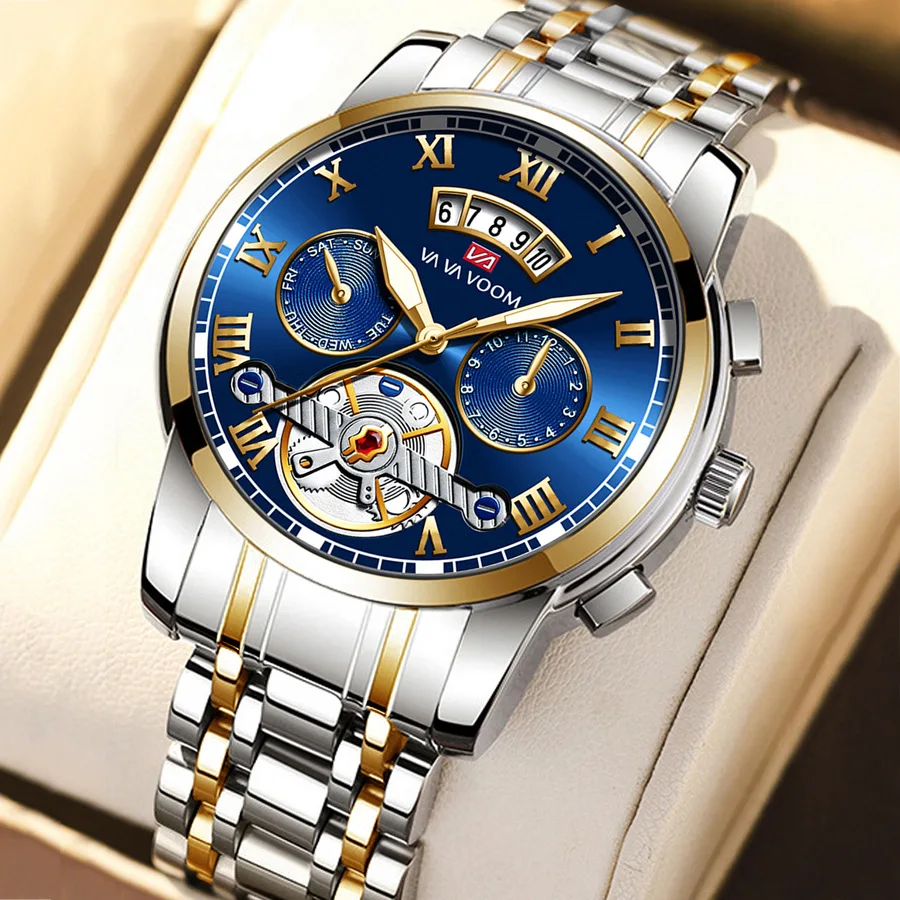 VA VA VOOM 2453 Fashion Stainless Steel Tourbillon Non-automatic Automatic Date Quartz Business Luminous Waterproof Watch
VA VA VOOM 2453 Fashion Stainless Steel Tourbillon Non-automatic Automatic Date Quartz Business Luminous Waterproof Watch