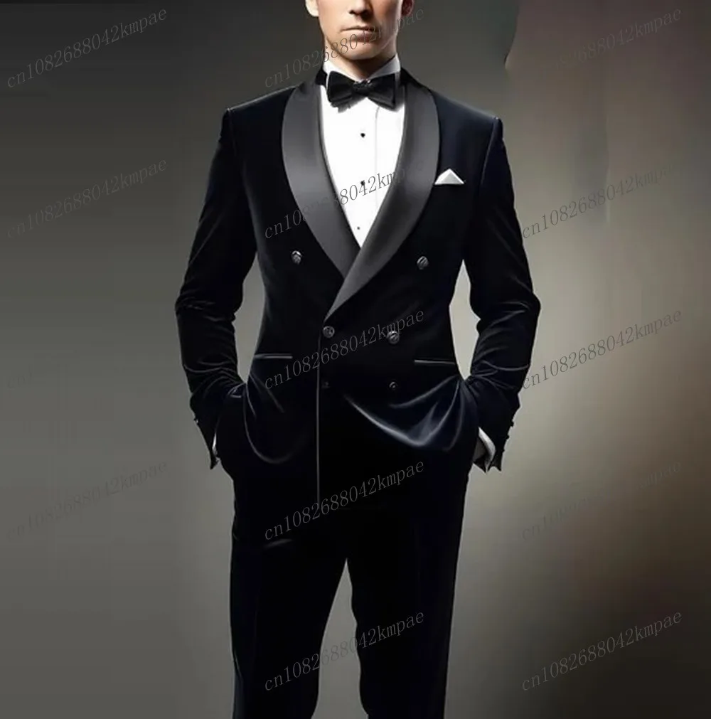 New Velvet Black Men Suit Formal Occasion Business Groom Groomsman Wedding Party Prom Male Tuxedos 2 Piece Set Blazer Pants
New Velvet Black Men Suit Formal Occasion Business Groom Groomsman Wedding Party Prom Male Tuxedos 2 Piece Set Blazer Pants