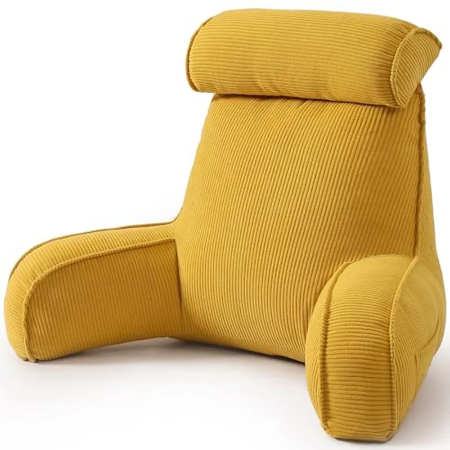 Reading Pillow for Sitting Up in Bed, Backrest Cushion with Arms, Corduroy Support Pillow with Side Pockets and Washable Cover,
Reading Pillow for Sitting Up in Bed, Backrest Cushion with Arms, Corduroy Support Pillow with Side Pockets and Washable Cover,