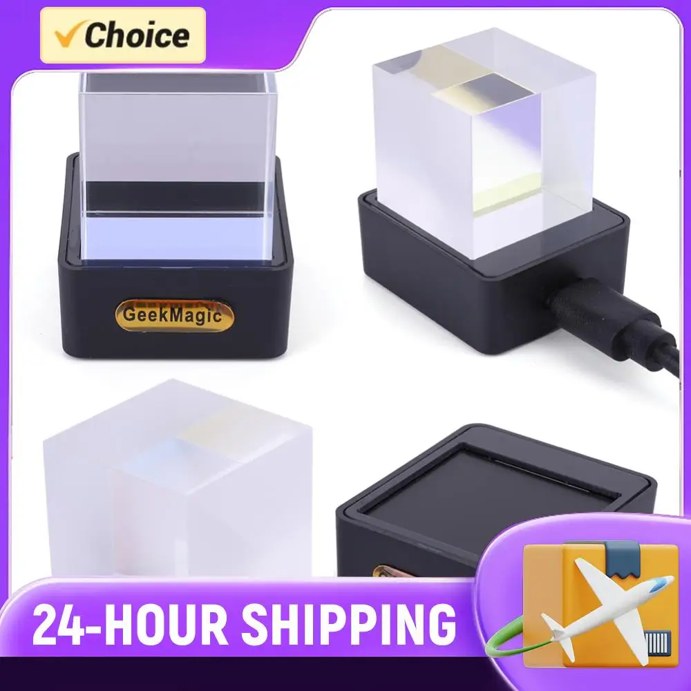 Crystal Cube Photo Display Holographic Desktop Smart Weather Station & Digital Clock with GIF Animations for Desktop Decor
Crystal Cube Photo Display Holographic Desktop Smart Weather Station & Digital Clock with GIF Animations for Desktop Decor