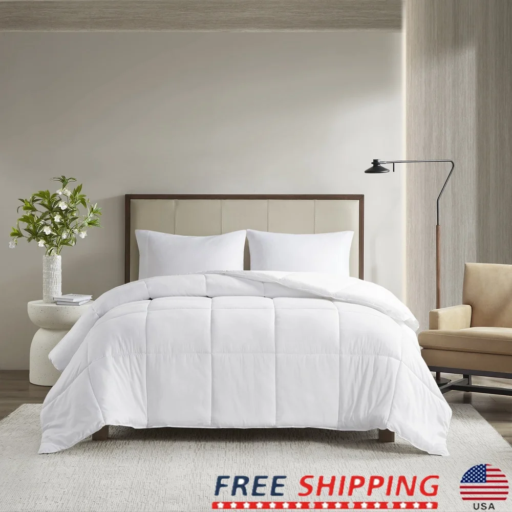 Hypoallergenic Cotton Percale Down Alternative Comforter Full Queen 300 Thread Count Antimicrobial Machine Washable Oeko-Tex 
Hypoallergenic Cotton Percale Down Alternative Comforter Full Queen 300 Thread Count Antimicrobial Machine Washable Oeko-Tex