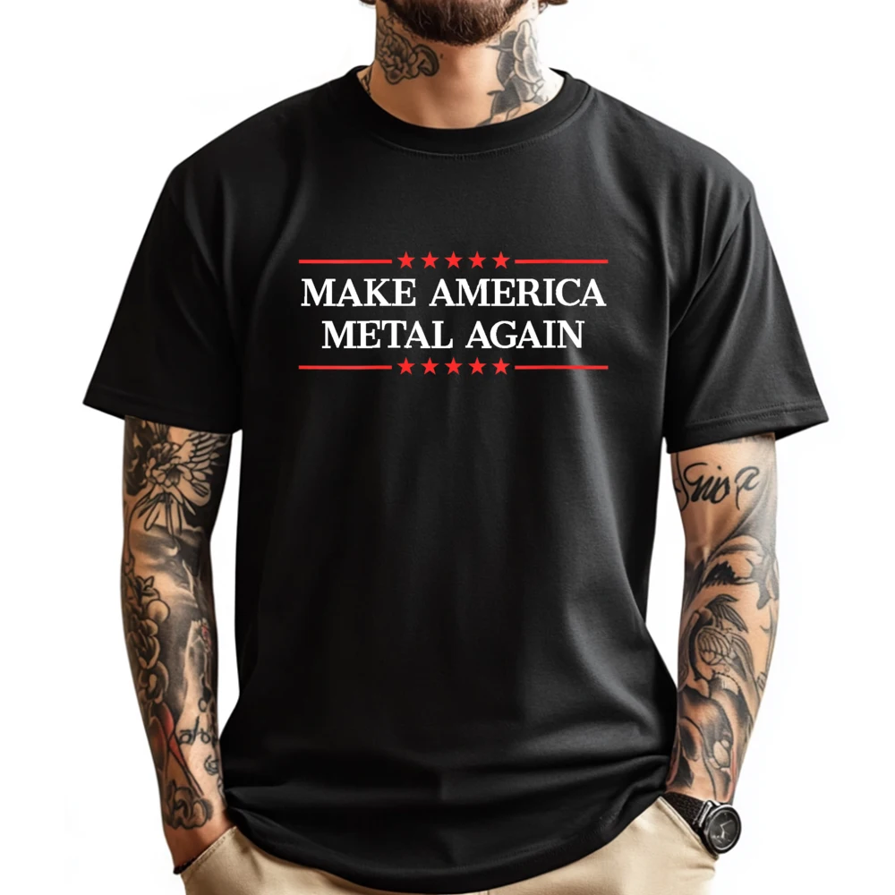 Make America Metal Again Plus Size Men Clothing Men's Shirts T-Shirts Green And White T Shirt Student Men's Shirt Aesthetic
Make America Metal Again Plus Size Men Clothing Men's Shirts T-Shirts Green And White T Shirt Student Men's Shirt Aesthetic