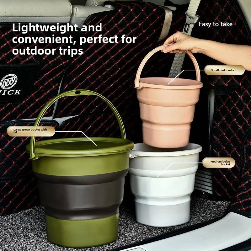 Large Capacity Portable Folding Plastic Bucket Thickened for Car Wash And Fishing Mud Bucket Storage Organizer Household Items
Large Capacity Portable Folding Plastic Bucket Thickened for Car Wash And Fishing Mud Bucket Storage Organizer Household Items