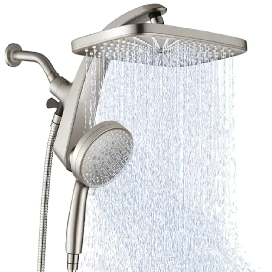 High Pressure Rain Shower Head: Upgrade Shower Heads with Handheld Spray Combo with Fixed Showerhead and 10 Sprays Handheld Sho
High Pressure Rain Shower Head: Upgrade Shower Heads with Handheld Spray Combo with Fixed Showerhead and 10 Sprays Handheld Sho