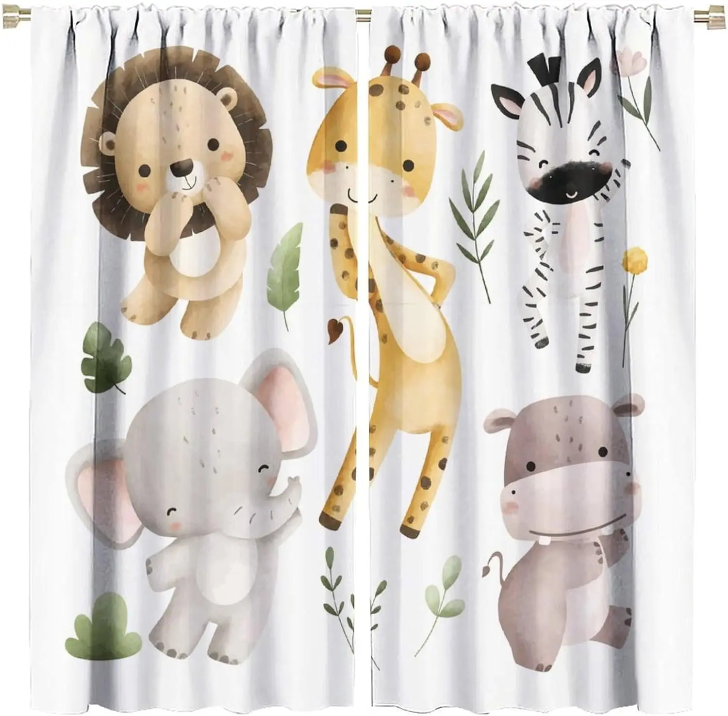 Nursery Curtains Jungle Safari Theme with Giraffe Print, Kids Room Classroom Decor, 42x45 Inches, 75% Blackout Fabric
Nursery Curtains Jungle Safari Theme with Giraffe Print, Kids Room Classroom Decor, 42x45 Inches, 75% Blackout Fabric