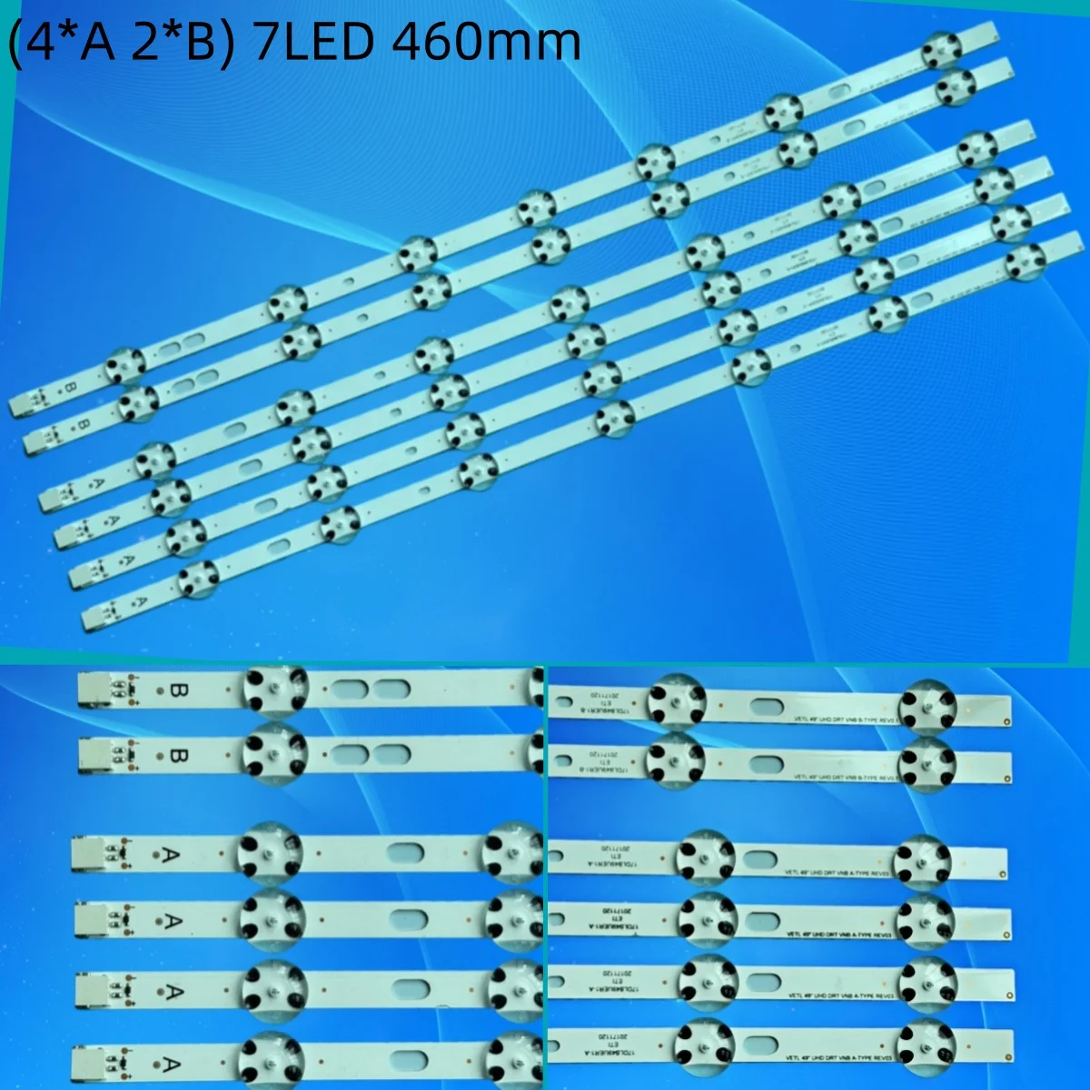 Новая оригинальная светодиодная подсветка 7LED 460 мм для телевизоров 49U5766DB, 49U6663DB, VESTEL 49 UHD DRT VNB A B type VES490QNDL-2D-U11
Новая оригинальная светодиодная подсветка 7LED 460 мм для телевизоров 49U5766DB, 49U6663DB, VESTEL 49 UHD DRT VNB A B type VES490QNDL-2D-U11