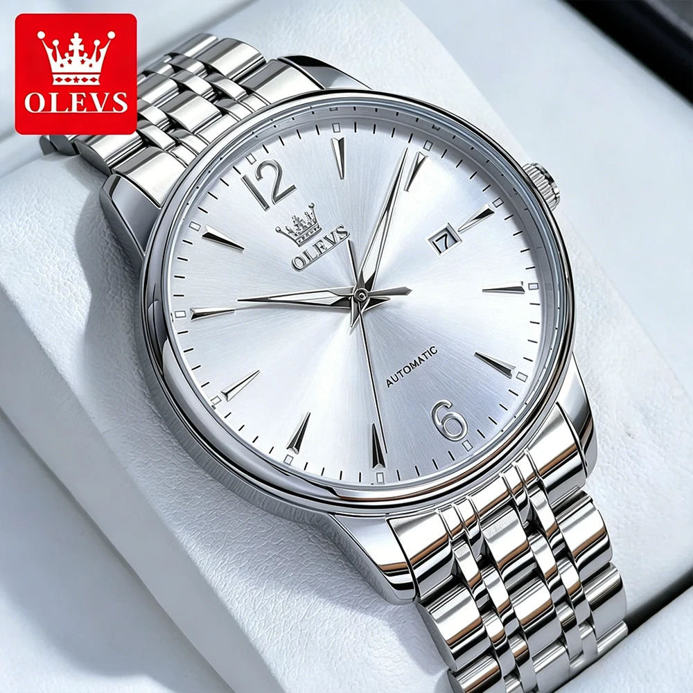 OLEVS Men's Watches Simple Business Stainless Steel Original Automatic Mechanical Wristwatch Waterproof Luminous Date Casual
OLEVS Men's Watches Simple Business Stainless Steel Original Automatic Mechanical Wristwatch Waterproof Luminous Date Casual