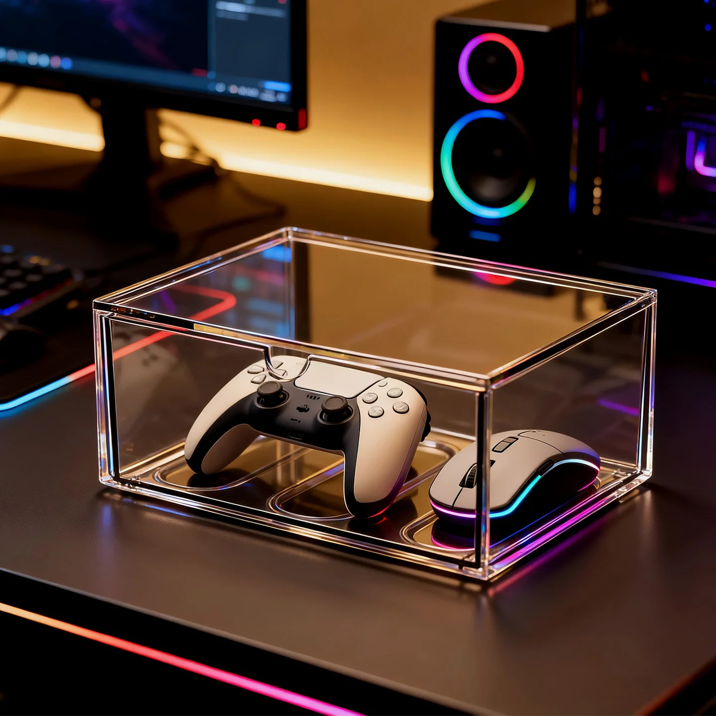 Пылезащитный прозрачный органайзер для игровых контроллеров, универсальный для PS5, Switch, настольная подставка, витрина для PS4
Пылезащитный прозрачный органайзер для игровых контроллеров, универсальный для PS5, Switch, настольная подставка, витрина для PS4