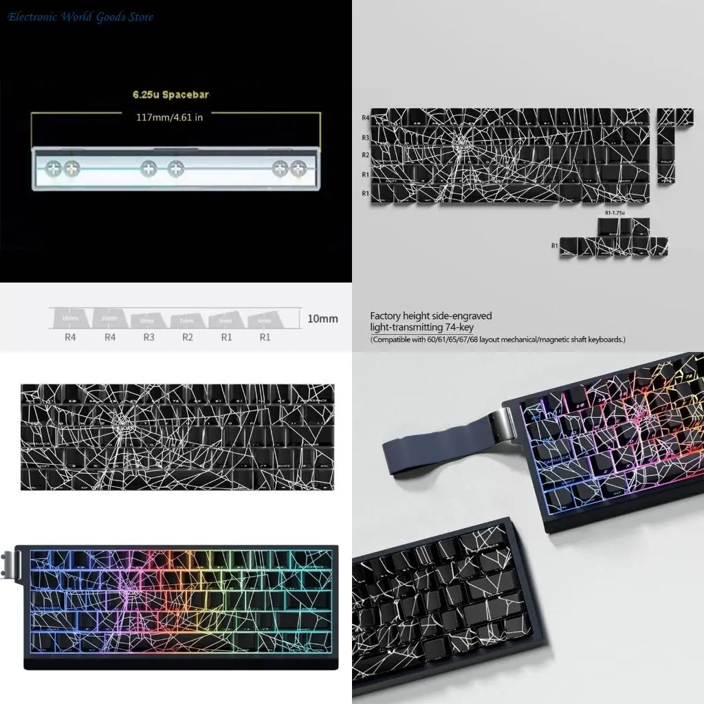 A3PD 64/74Key Side Print Keycaps Translucents Keycaps for 60 61 63 64 65 67 Keyboards
A3PD 64/74Key Side Print Keycaps Translucents Keycaps for 60 61 63 64 65 67 Keyboards