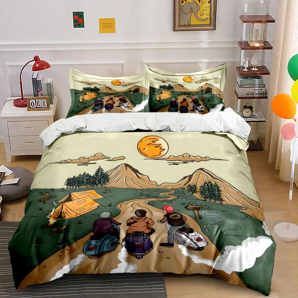 Riding with camping countryside scenery Printed Duvet Cover Set1 Duvet Cover+2 PillowcaseMulti Size Bedroom Bedding Decor
Riding with camping countryside scenery Printed Duvet Cover Set1 Duvet Cover+2 PillowcaseMulti Size Bedroom Bedding Decor
