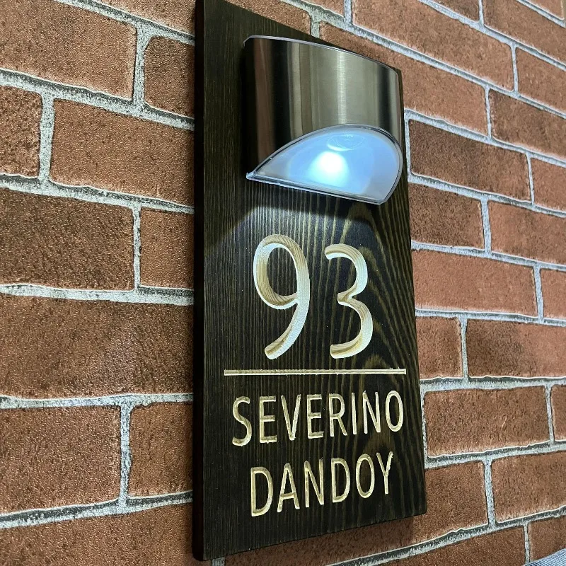 Wooden Solar Door Sign Carved Hollow Out LED Light Complete Set | Customizable Outdoor House Number Plaque Waterproof Decor
Wooden Solar Door Sign Carved Hollow Out LED Light Complete Set | Customizable Outdoor House Number Plaque Waterproof Decor