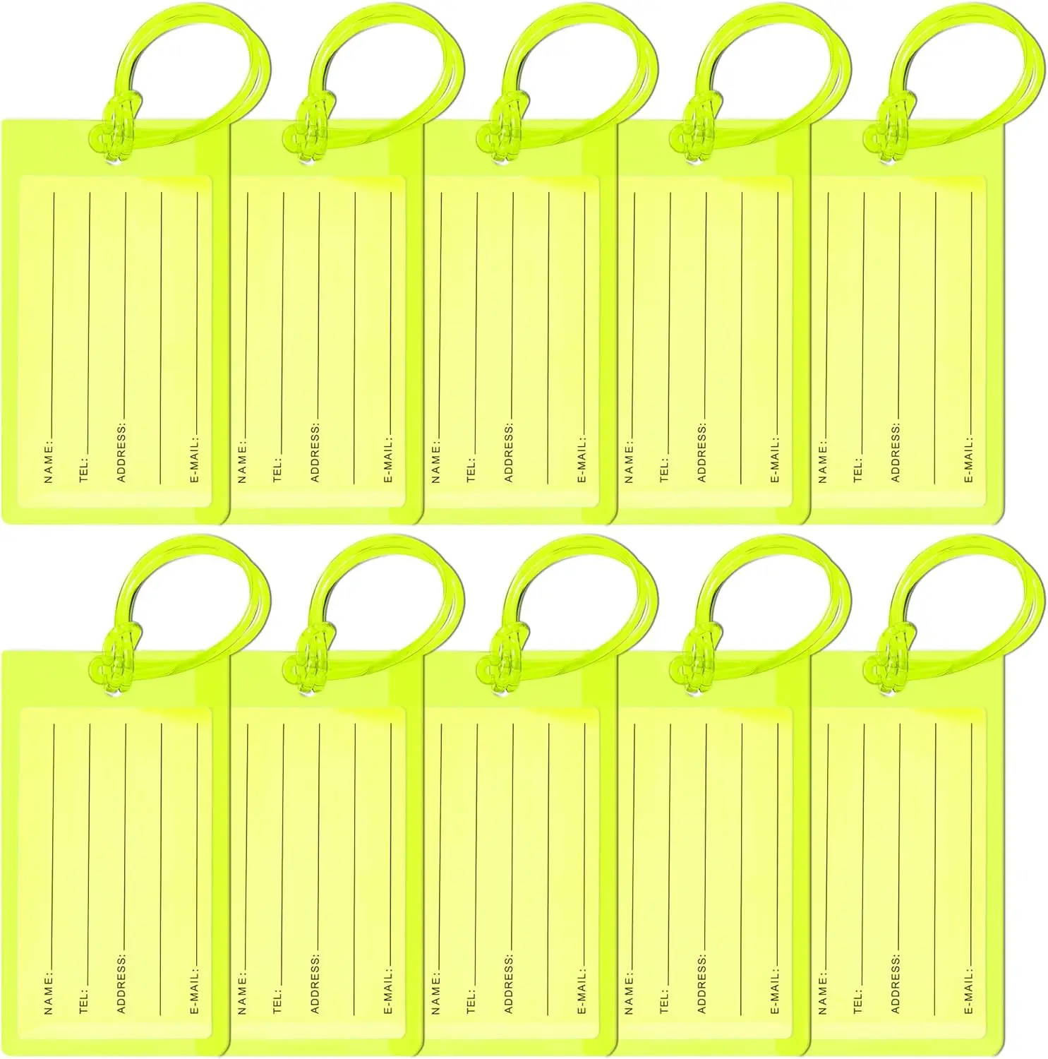 10 Pack Luggage Tags for Suitcases, Airplane Travel Essentials for Flying, International Travel Must Haves
10 Pack Luggage Tags for Suitcases, Airplane Travel Essentials for Flying, International Travel Must Haves