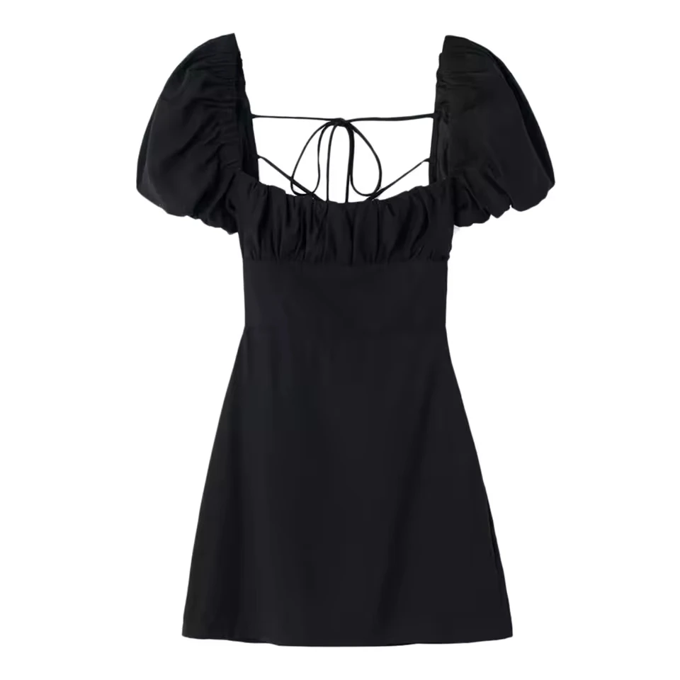 Summer Dresses For Women Beach Square Neck Bubble Sleeve Shrink Pleated Chest Strapless Doll Mini Dress Robe Ete Femme 2023
Summer Dresses For Women Beach Square Neck Bubble Sleeve Shrink Pleated Chest Strapless Doll Mini Dress Robe Ete Femme 2023