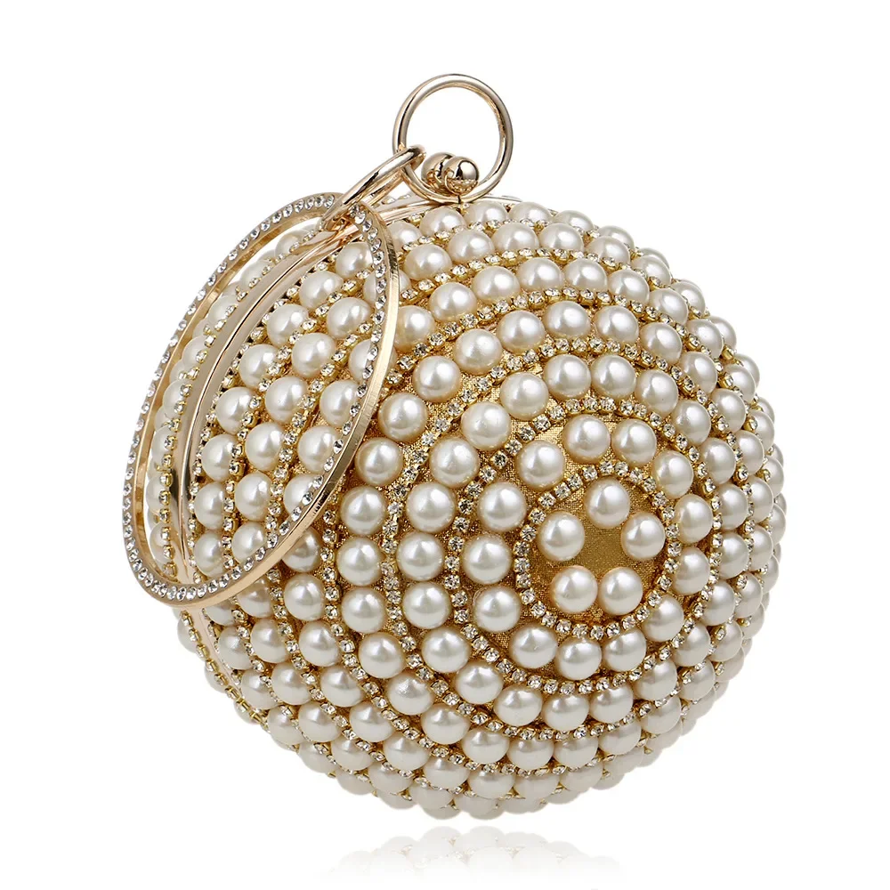 Luxury Women Evening Bags Fashion Pearl Bag Beaded Diamonds Lady Handbags Roud Handle Hand Bag Female Party Clutches Small Purse
Luxury Women Evening Bags Fashion Pearl Bag Beaded Diamonds Lady Handbags Roud Handle Hand Bag Female Party Clutches Small Purse