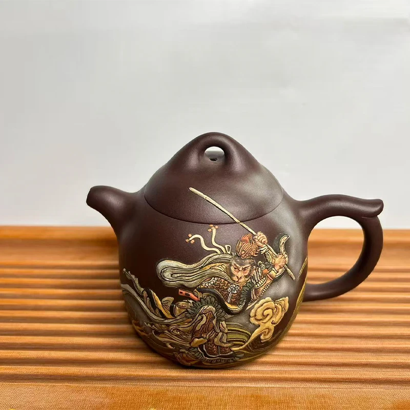 Handmade purple clay painted teapot, Chinese tea set collection, home gift collection, tea set collection
Handmade purple clay painted teapot, Chinese tea set collection, home gift collection, tea set collection