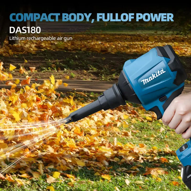Беспроводная воздуходувка Makita DAS180 с бесщеточным двигателем, пистолет для удаления пыли, многофункциональный инструмент для обдува и накачивания с насадками
Беспроводная воздуходувка Makita DAS180 с бесщеточным двигателем, пистолет для удаления пыли, многофункциональный инструмент для обдува и накачивания с насадками