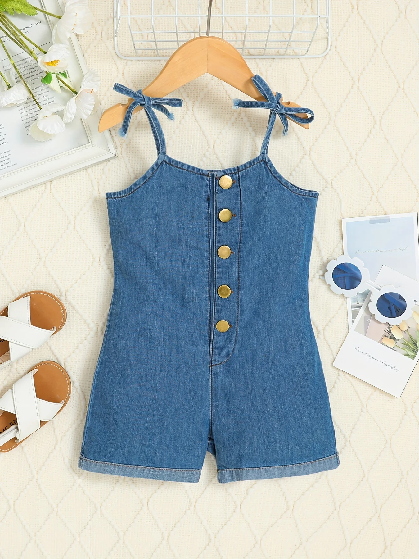 Girls' Denim Halter Onesie Summer New Style Baby Girl Overall Outfit
Girls' Denim Halter Onesie Summer New Style Baby Girl Overall Outfit