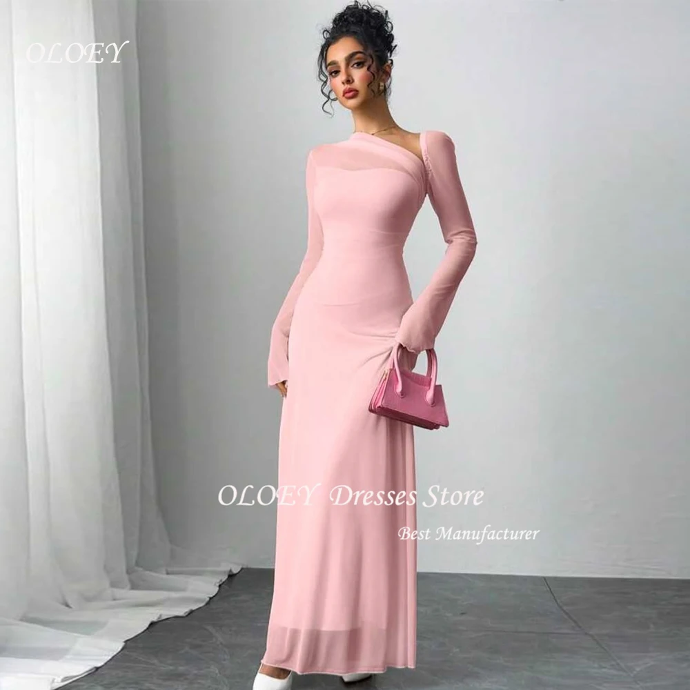 OLOEY Pink A-line Evening Dresses Long Tiered Sleeve Satin vestidos de noche Customized Ankle-Length Halter Prom Gowns
OLOEY Pink A-line Evening Dresses Long Tiered Sleeve Satin vestidos de noche Customized Ankle-Length Halter Prom Gowns