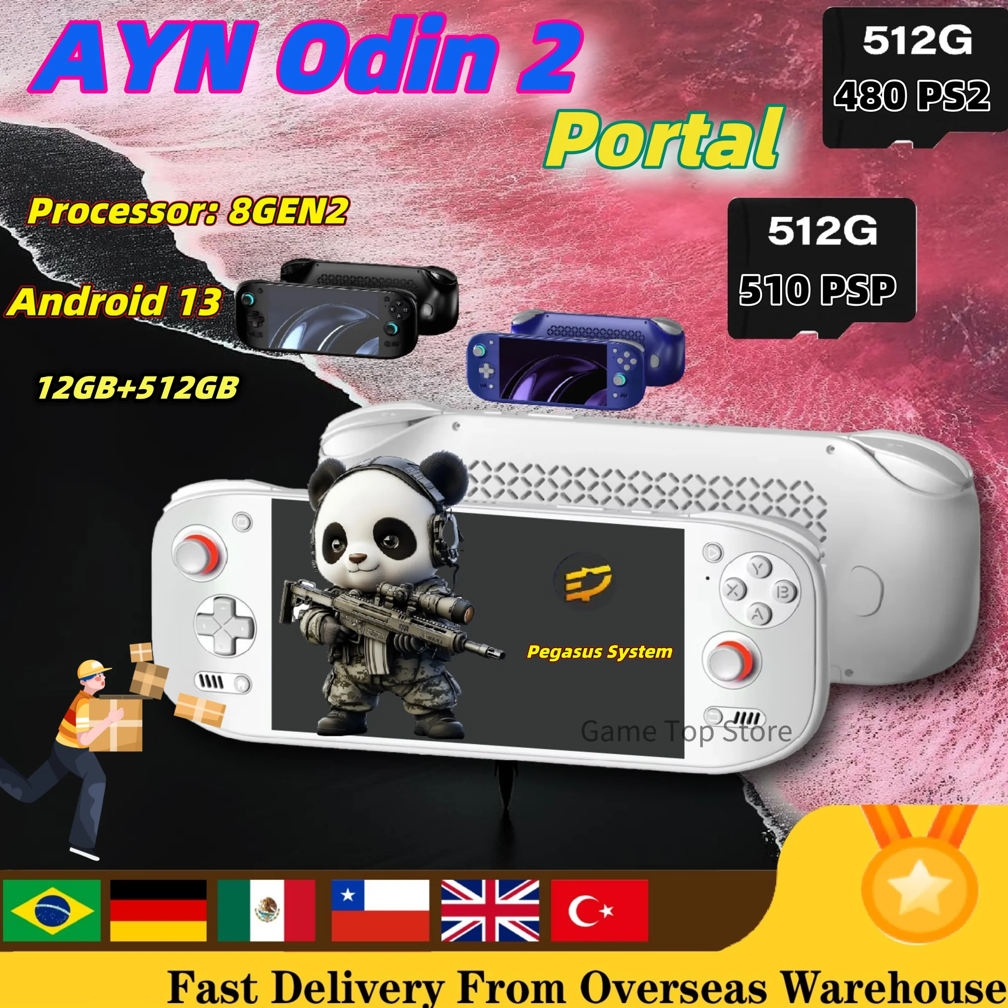 AYN Odin 2 Portal Handheld Game Console Android 13 7 Inch 120HZ Screen 8Gen2 Open Source Portable Console 12G+512G PS2 PSP Gifts
AYN Odin 2 Portal Handheld Game Console Android 13 7 Inch 120HZ Screen 8Gen2 Open Source Portable Console 12G+512G PS2 PSP Gifts