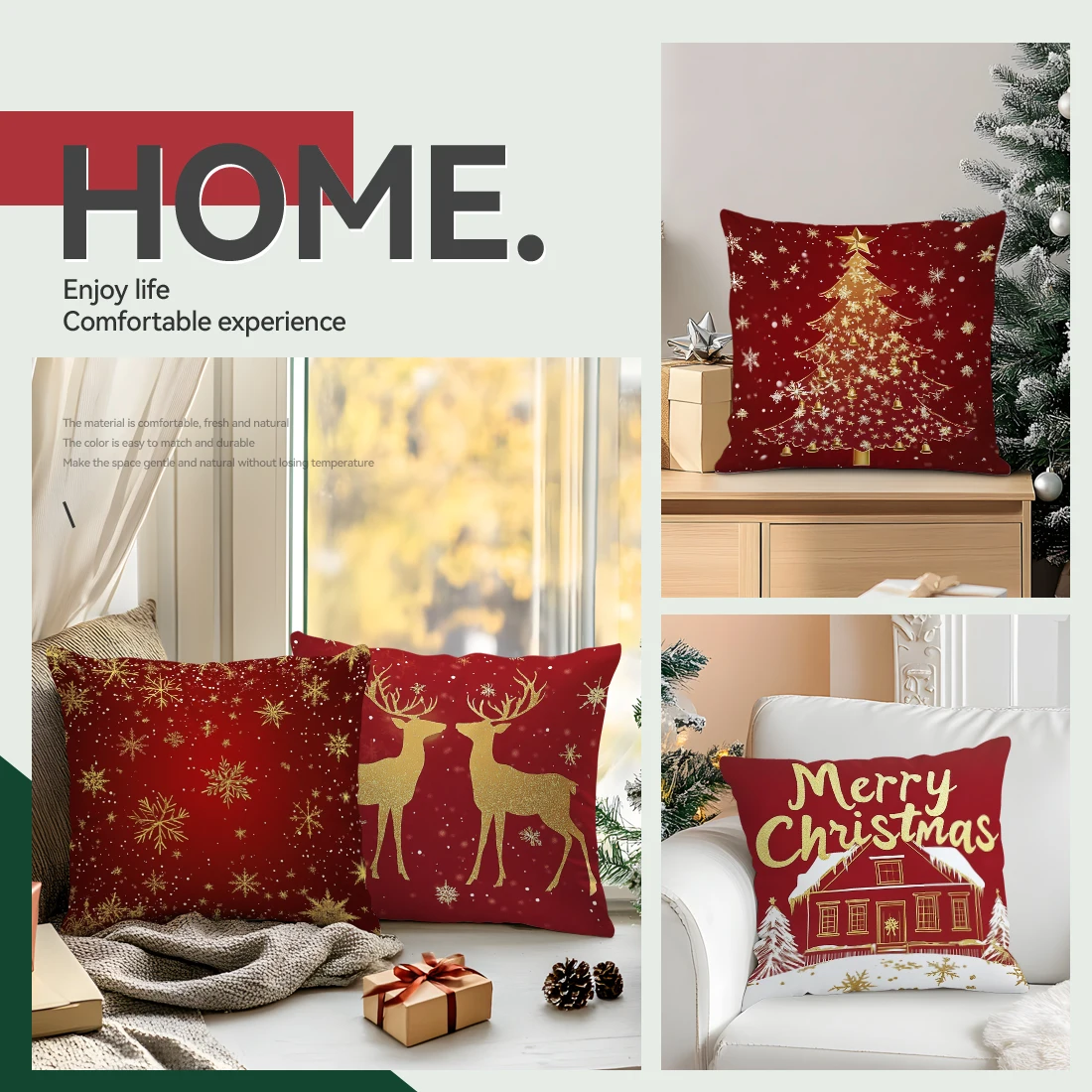 Red Christmas decoration Cushions Pillowcase Cushion Cover Throw Pillow Sofa Decoration Pillowcover Home Car Sofa Decor
Red Christmas decoration Cushions Pillowcase Cushion Cover Throw Pillow Sofa Decoration Pillowcover Home Car Sofa Decor