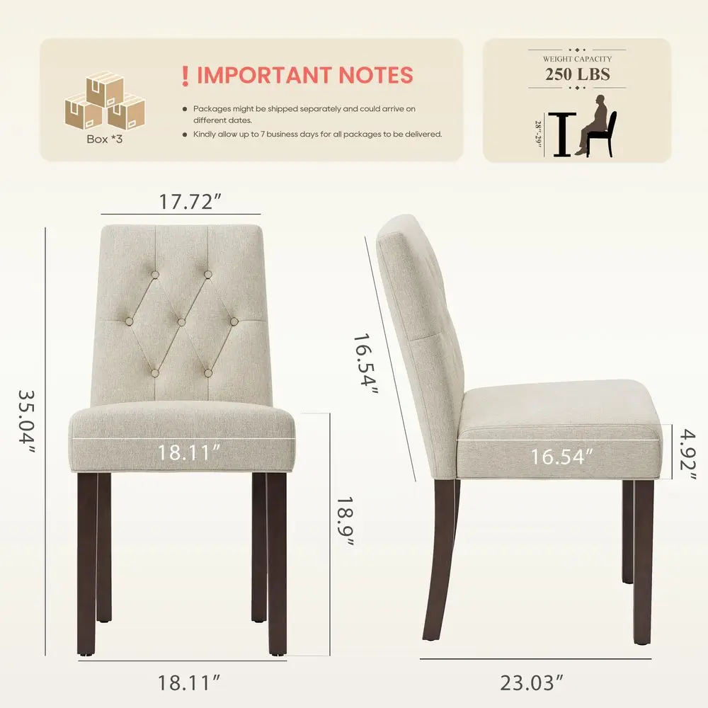 Dining Chairs Set of 6 Modern Parsons Kitchen amp Dining Room Chair with Diamond Tufted Back, Solid Wooden Legs for Apartment,
Dining Chairs Set of 6 Modern Parsons Kitchen amp Dining Room Chair with Diamond Tufted Back, Solid Wooden Legs for Apartment,