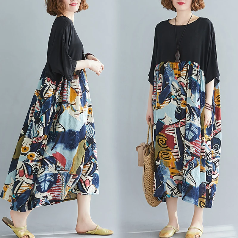 Summer Artistic Loose Women's Dr High Waist Abstract Print Midi Skirt ort Sve Fro for plus Size Faion Commute Sle
Summer Artistic Loose Women's Dr High Waist Abstract Print Midi Skirt ort Sve Fro for plus Size Faion Commute Sle