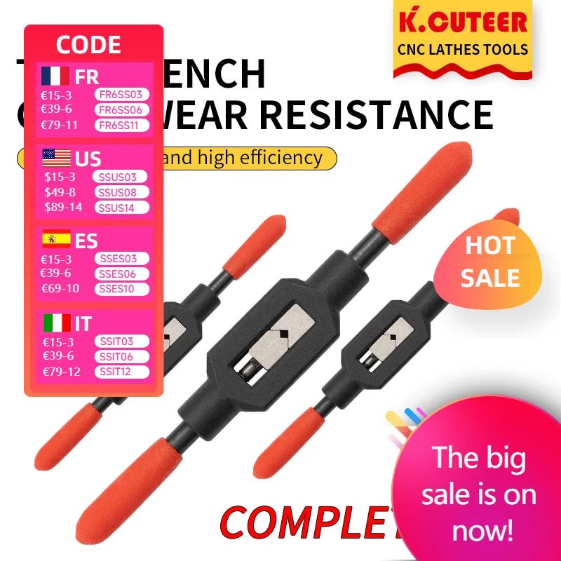 M1-M8~M9-M27 Hand Tap Wrench Tool Adjustable Tapping Device Manual Tapping Chuck Reamer High Carbon Steel Clamp
M1-M8~M9-M27 Hand Tap Wrench Tool Adjustable Tapping Device Manual Tapping Chuck Reamer High Carbon Steel Clamp