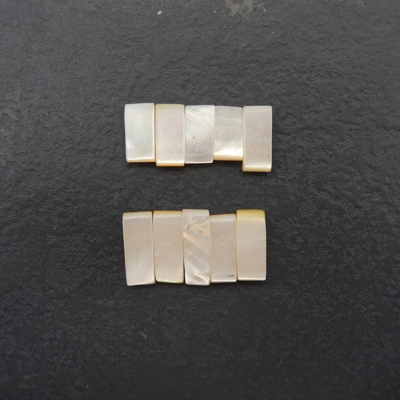 10PCS Natural Shell Rectangular Cabochons – Warm Yellow-White Marbled Jewelry Gemstone Components 18x7x4mm-8.9g
10PCS Natural Shell Rectangular Cabochons – Warm Yellow-White Marbled Jewelry Gemstone Components 18x7x4mm-8.9g