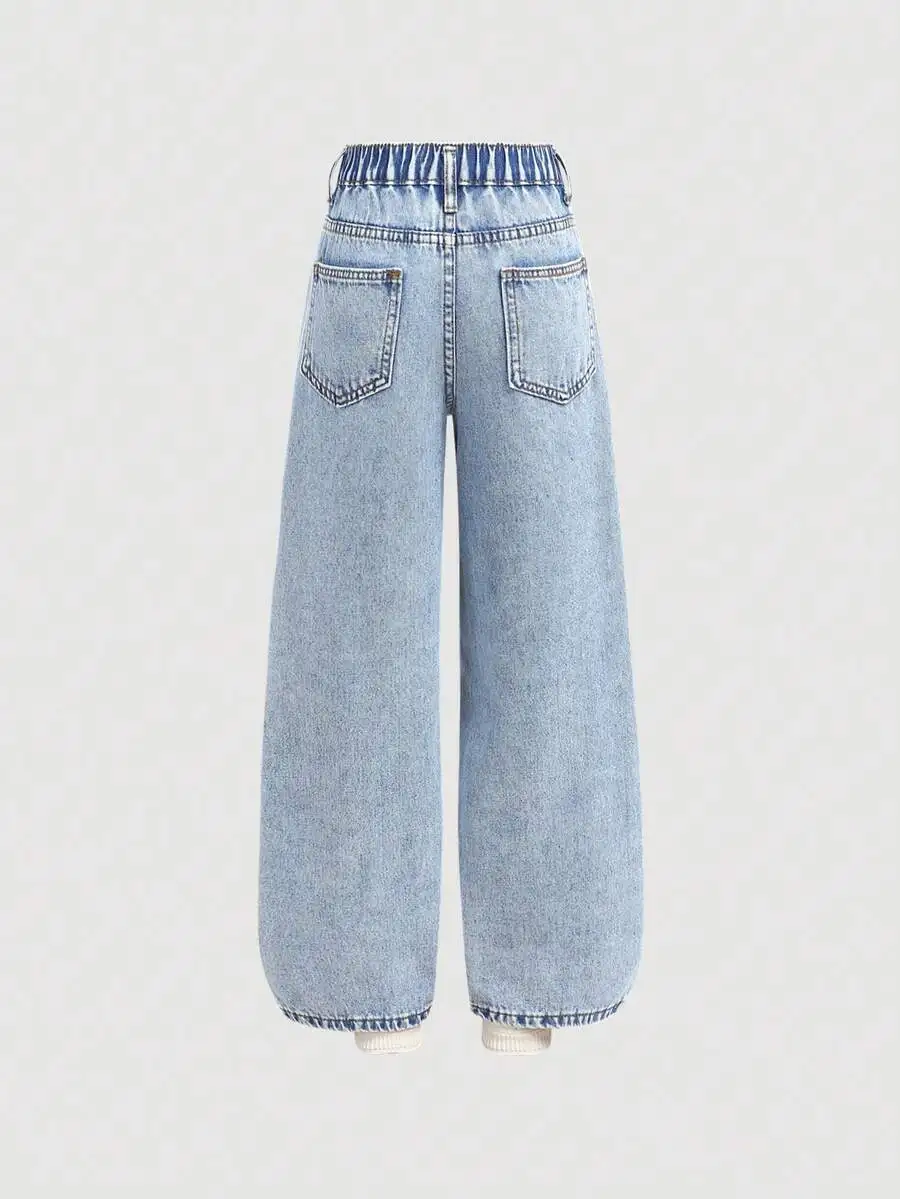 Light Washed Baggy Jeans Elastic Waist Casual Streetwear Wide Leg Denim Pants
Light Washed Baggy Jeans Elastic Waist Casual Streetwear Wide Leg Denim Pants