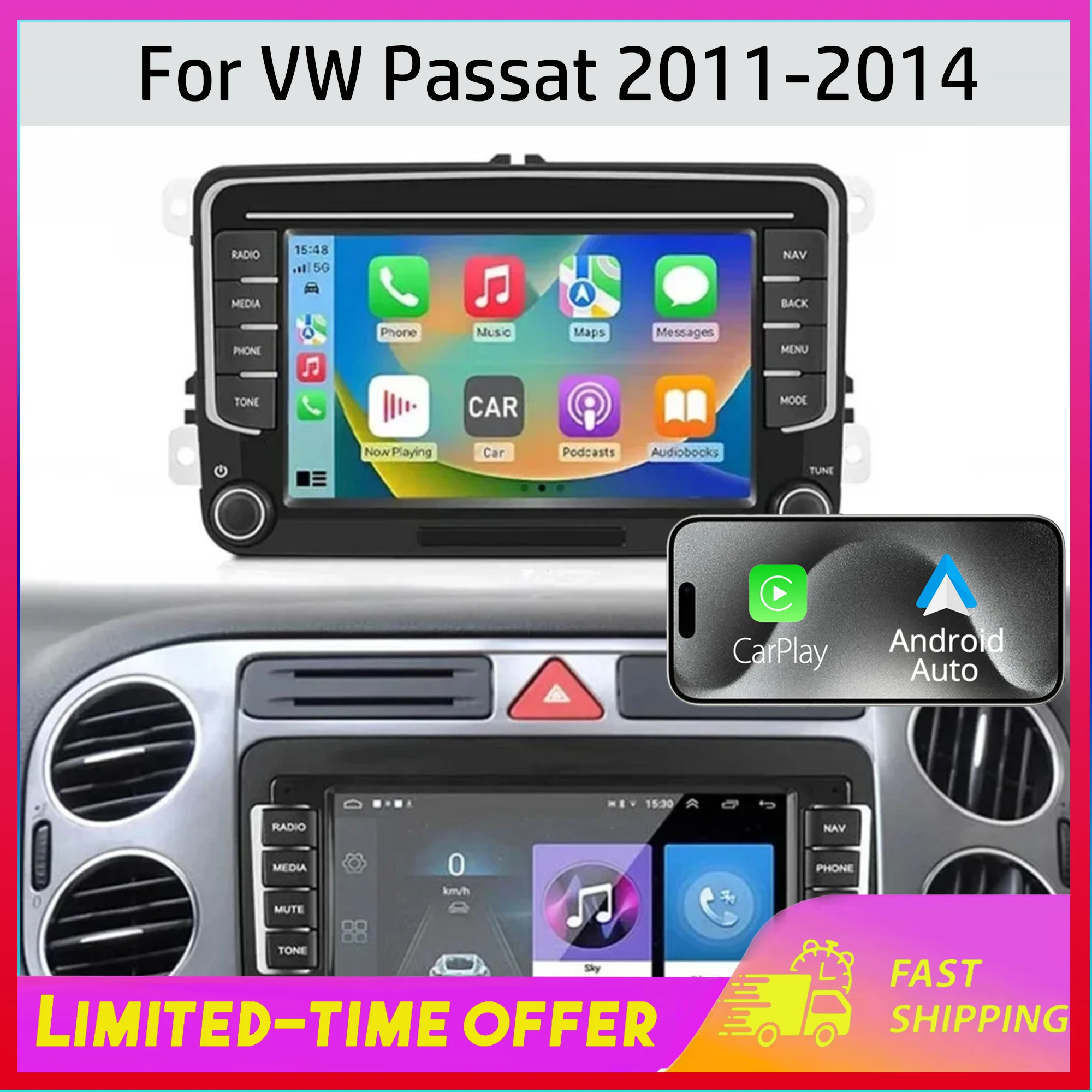 Car Radio Wireless for Carplay for Volkswagen Seat Skoda Passat Golf POLO 7 Inch Multimedia Android Auto 2din MP5 Player System
Car Radio Wireless for Carplay for Volkswagen Seat Skoda Passat Golf POLO 7 Inch Multimedia Android Auto 2din MP5 Player System