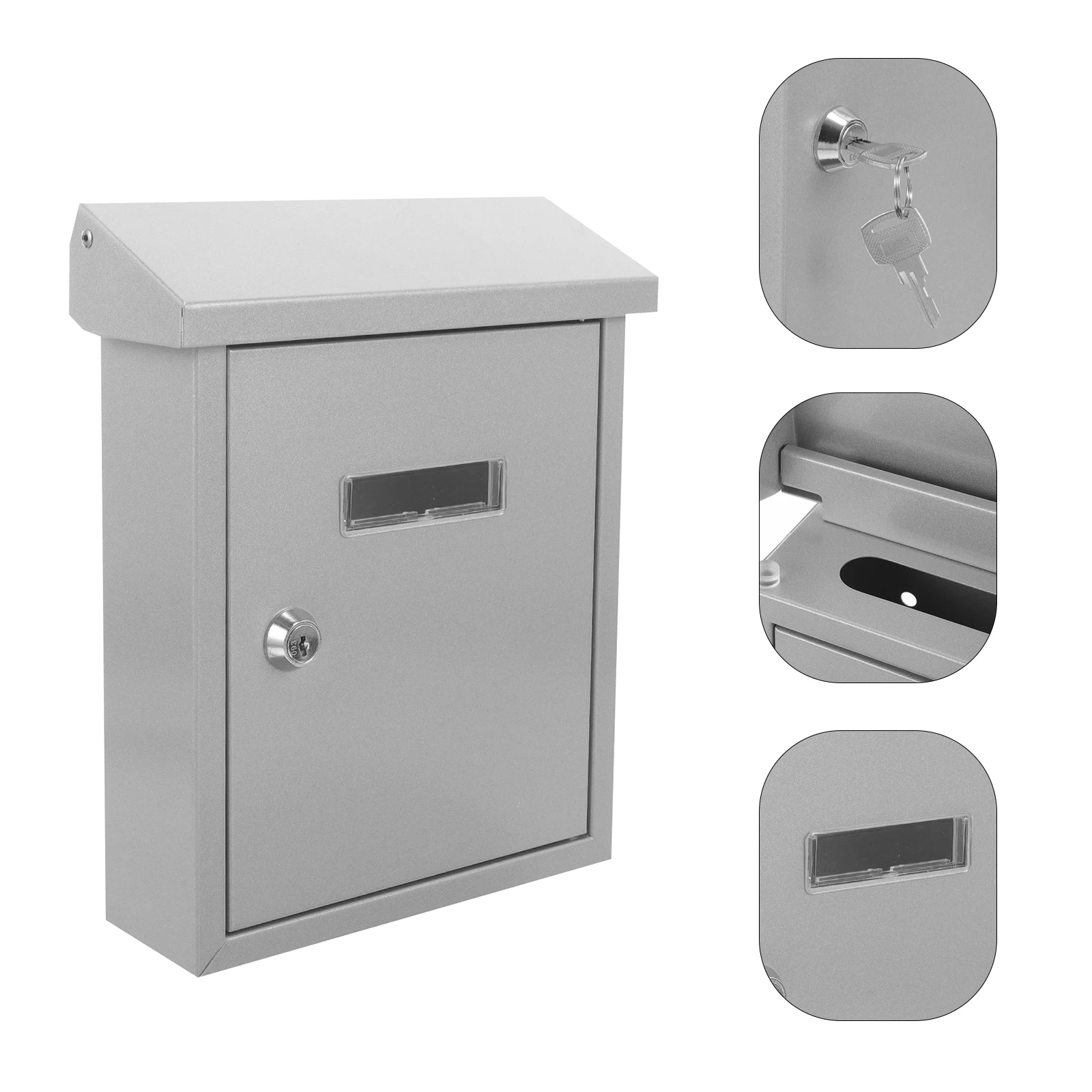 European Metal Mailbox Wall Mounted Post Boxes Straight Hair Letter for outside Stainless Steel Vintage
European Metal Mailbox Wall Mounted Post Boxes Straight Hair Letter for outside Stainless Steel Vintage