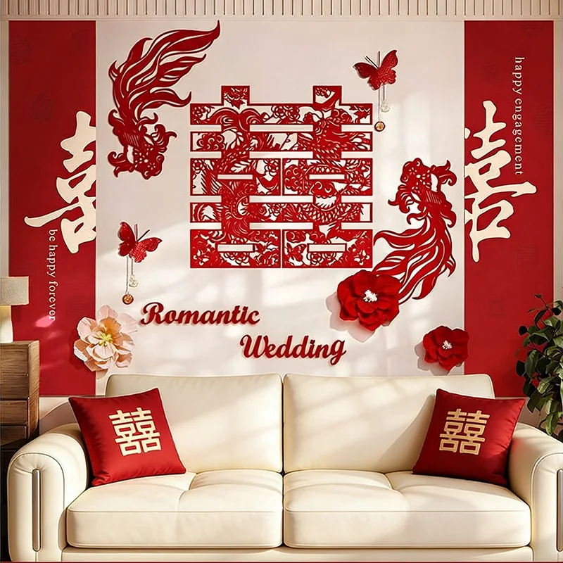 Wedding Home Decor Chinese-Style Decor for New Homes “Xizi” Symbols Bedroom Headboard Decor and Living Room Sofa Backdrop Decor
Wedding Home Decor Chinese-Style Decor for New Homes “Xizi” Symbols Bedroom Headboard Decor and Living Room Sofa Backdrop Decor